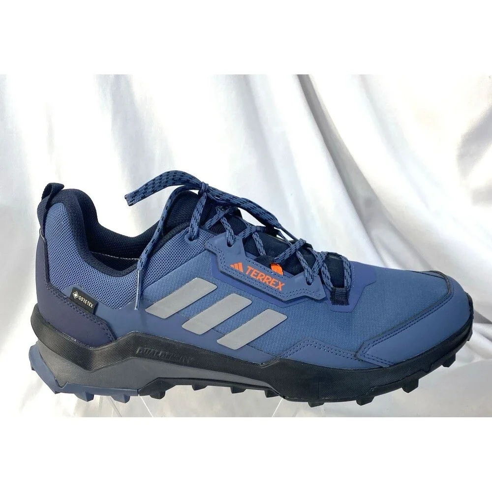 Adidas Terrex Men's Hiking Shoes Blue/Navy Size 11.5 Continental Grip Gortex EUC